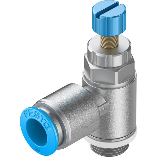 GRLA-1/4-QS-10-RS-D One-way flow control valve image 1