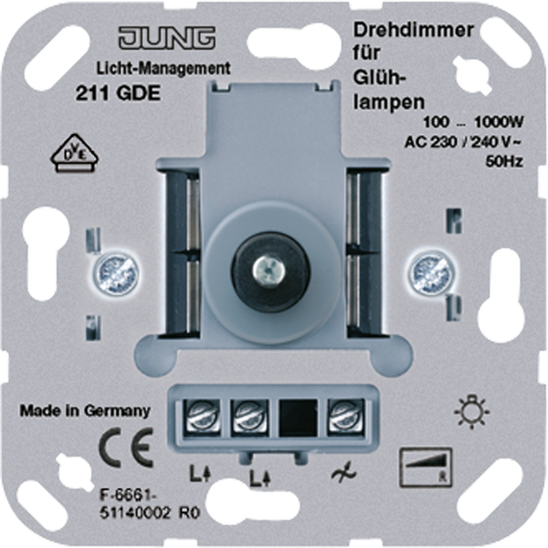 Rotary dimmer with 2-way push switch 211GDE image 3