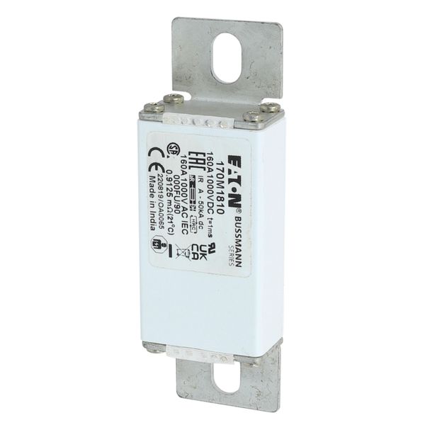 Fuse-link, high speed, 160 A, DC 1000 V, size 000, 24 x 36 x 115 mm, aR, IEC image 2