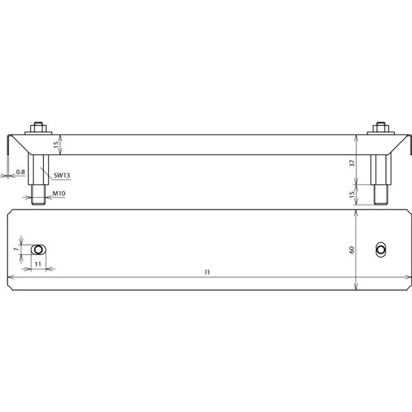 Cover for equipotential bonding bar, StSt with 8 terminals image 2