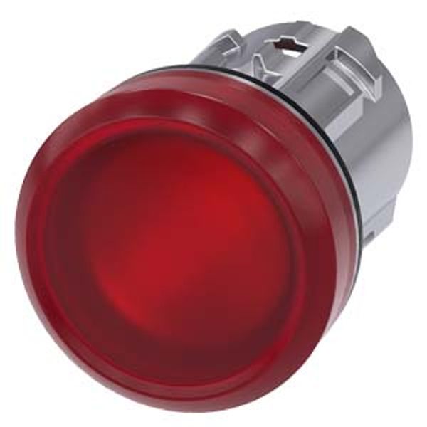 Indicator lights, 22 mm, round, metal, shiny, red, lens, smooth, with  3SU1051-6AA20-0AA0-Z Y13 image 2