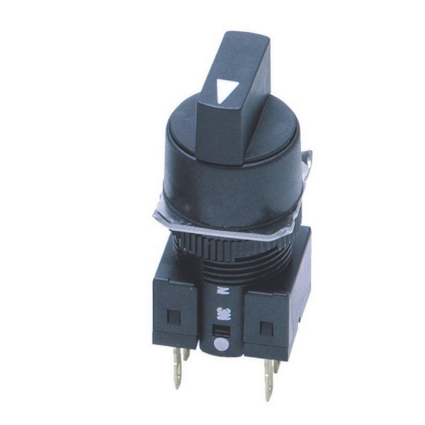 Selector switch, non-illuminated, lever type, round, 3 notches, spring A16S2015F image 1