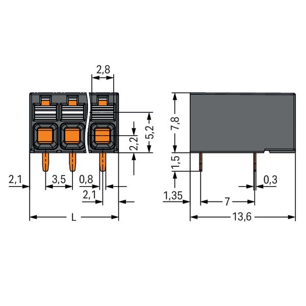 THR PCB terminal block push-button 1.5 mm², black image 3