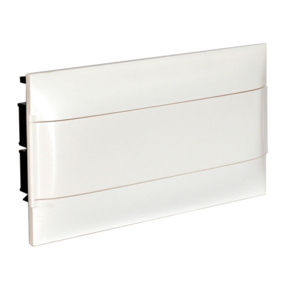 1X18 module recessed box - Smoked door - Without terminal block - Dry wall image 1