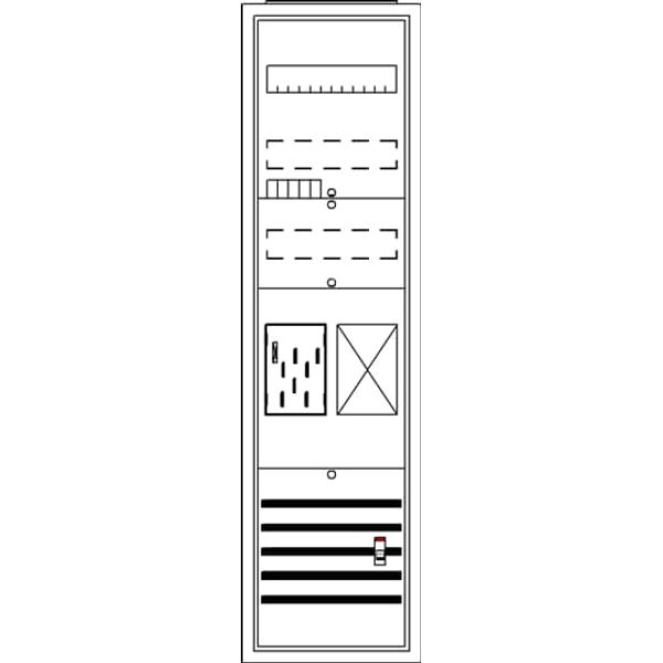 BA17FA Meter board, Field width: 1, Rows: 7, 1100 mm x 300 mm x 215 mm, Isolated (Class II), IP31 image 17