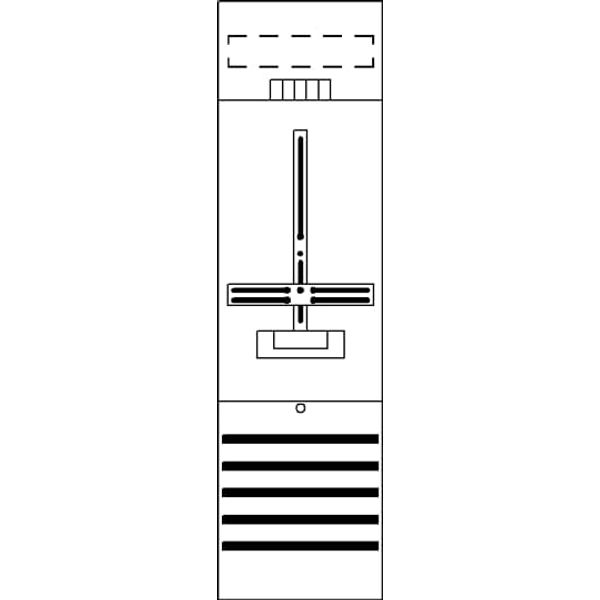 DF16A1 Meter panel, Field width: 1, Rows: 0, 900 mm x 250 mm x 160 mm, IP2XC image 17