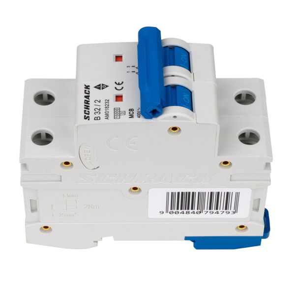 Miniature Circuit Breaker (MCB) AMPARO 10kA, B 32A, 2-pole image 2