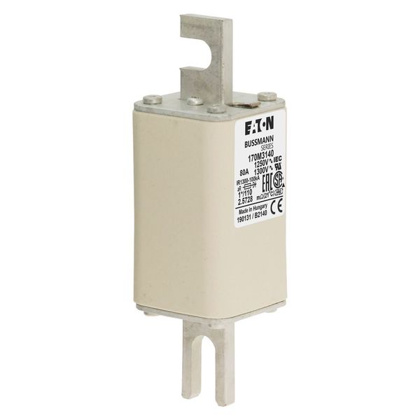 Fuse-link, high speed, 80 A, AC 1250 V, compact size 1, 45 x 45 x 138 mm, aR, DIN, IEC, single indicator image 6