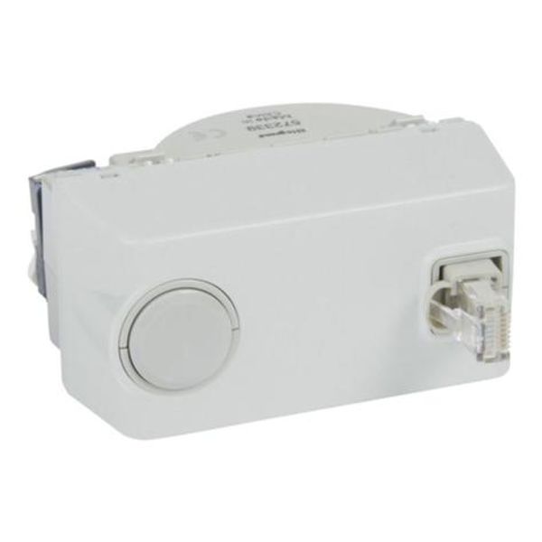 RJ45 socket category 6 UTP with retractable cord 4 modules soft alu image 1