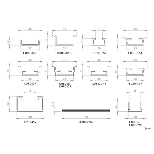 Anchor channel, 5 unit-wide in insert image 2