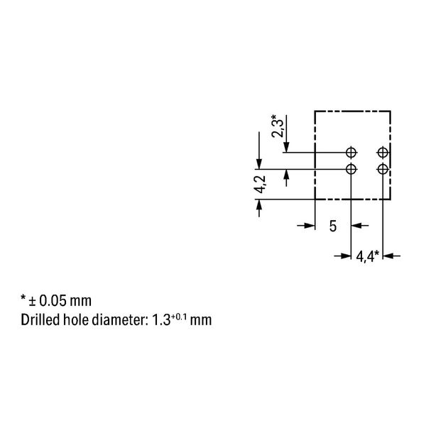 Socket for PCBs straight 2-pole white image 4