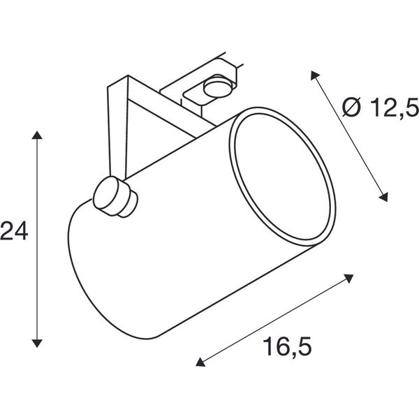 EURO SPOT ES111, GU10, max. 75W, +3P.-adapter, round, black image 2