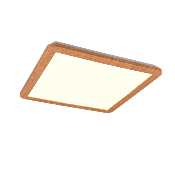 Camillus LED ceiling lamp 40x40 cm wood image 1