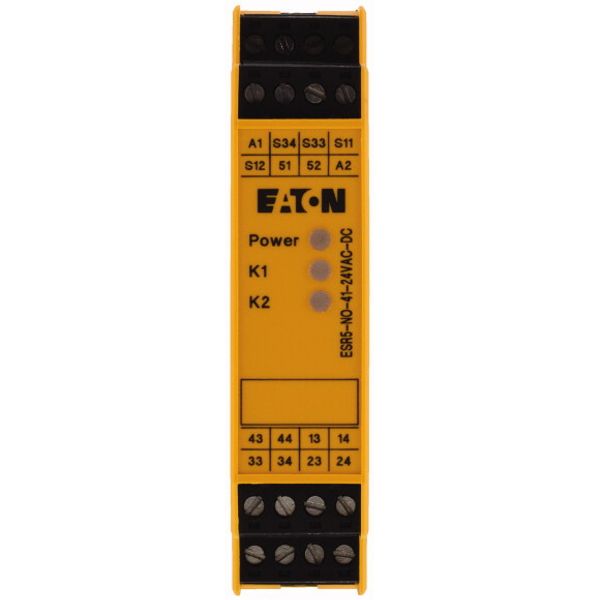 Safety relay emergency stop/protective door, 24VDC/AC, 4 enabling paths image 3