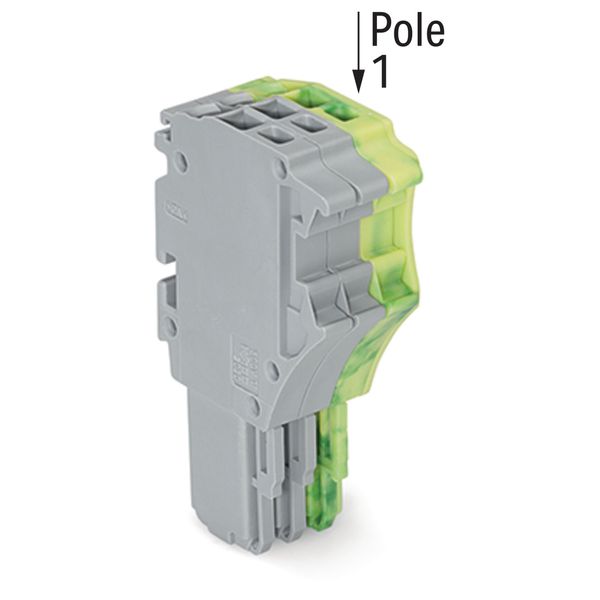 1-conductor female connector Push-in CAGE CLAMP® 1.5 mm² gray, green-y image 2