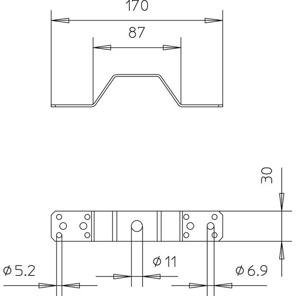 288 DIN Bridging strap  170x30x33 image 2