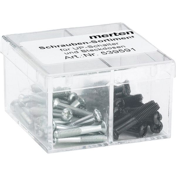 Assortment of screws in plastic box image 1