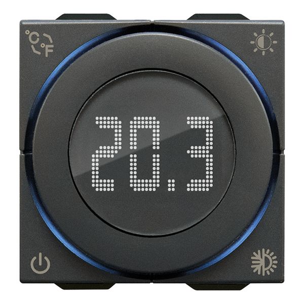 Dial thermostat 100-240V 2M carbon m image 1