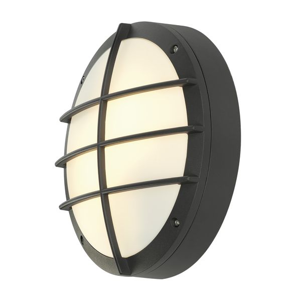 BULAN GRID wall lamp, E27, max. 2x25W, round, anthracite image 5