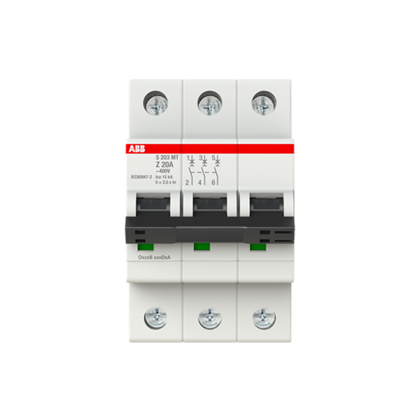 S203MT-Z20 Miniature Circuit Breakers MCBs - 3P - Z - 20 A image 4