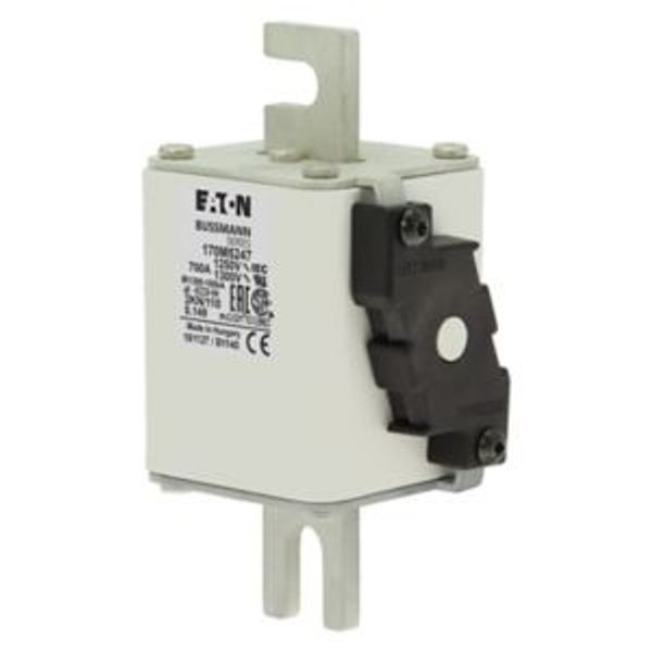 Fuse-link, high speed, 1100 A, AC 600 V, DIN 2, 61 x 77 x 138 mm, aR, DIN, IEC, single indicator image 4