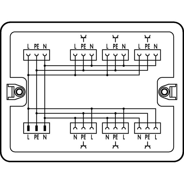 Distribution box Single-phase current (230 V) 1 input white image 1
