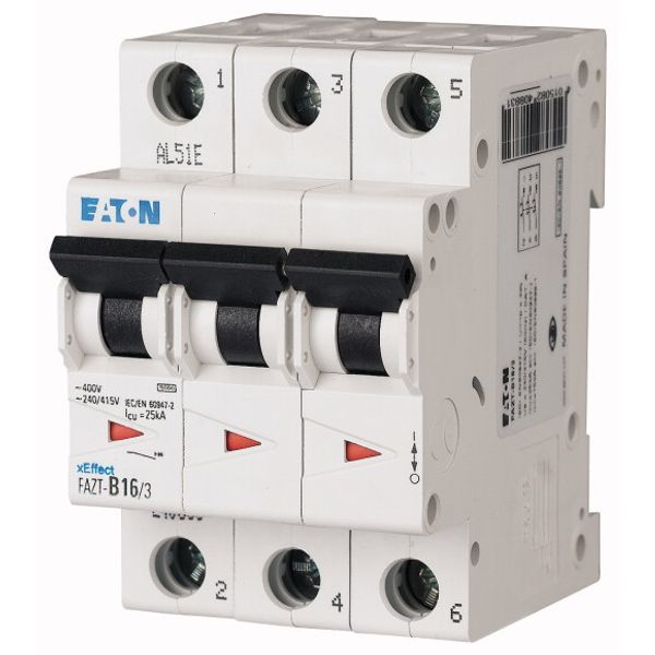 Miniature circuit breaker (MCB), 40 A, 3p, characteristic: C image 1