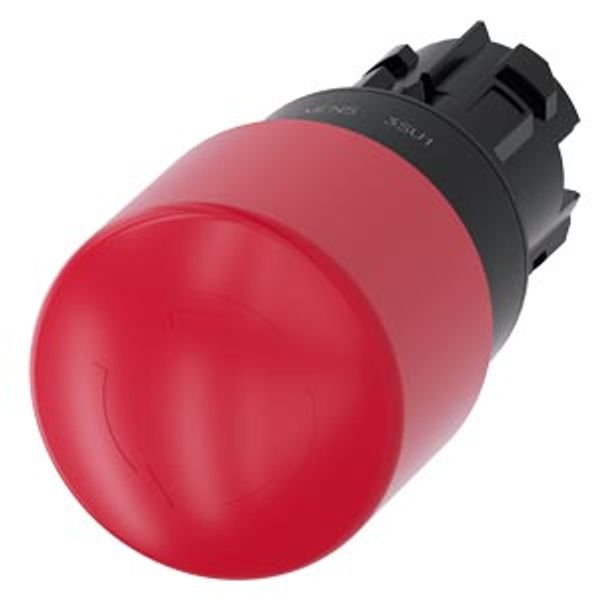 EMERGENCY STOP mushroom pushbutton, 22 mm, round, plastic, red, 30 mm, positi... image 1