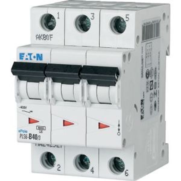 Miniature circuit breaker (MCB), 40 A, 3p, characteristic: B image 5