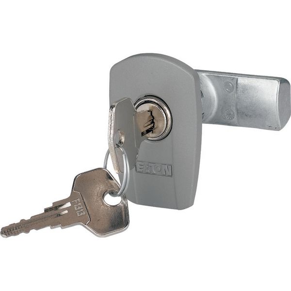 Lock, simultaneous locking with 2 keys, grey image 3