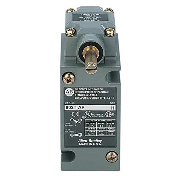 Limit Switch, NEMA 4/13, Plug-In, Lever Type, Spring Return image 1