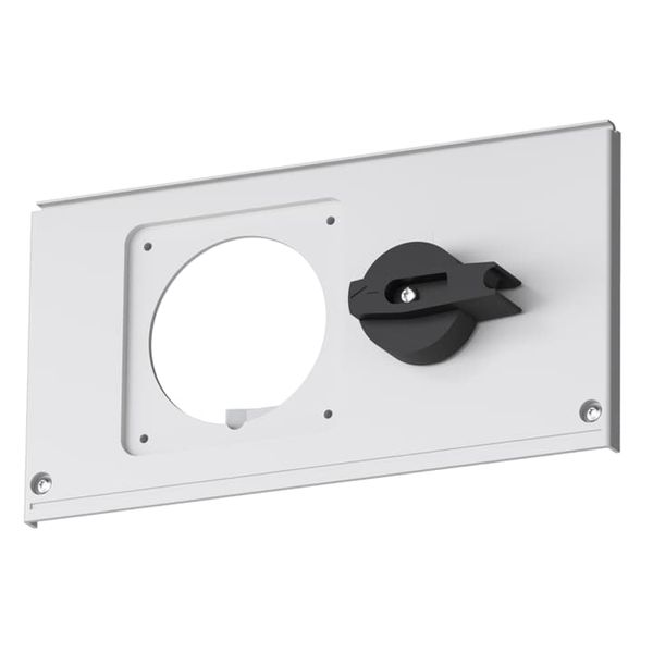Front plate with mechanical interlock,  switch OT16FT3, socket not included image 1