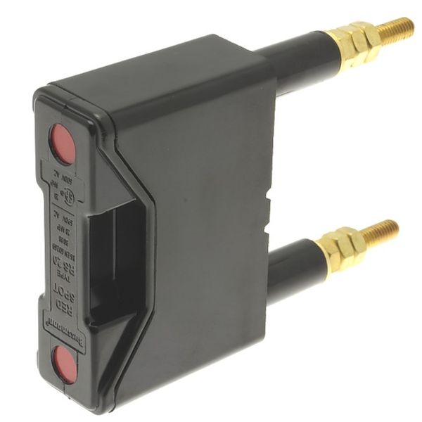 Fuse-holder, LV, 20 A, AC 690 V, BS88/A1, 1P, BS, back stud connected, black image 2