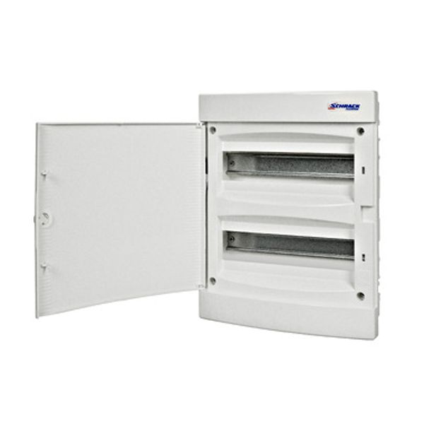 Flush-mounting Distribution Board 2-row, 24MW, white door image 1