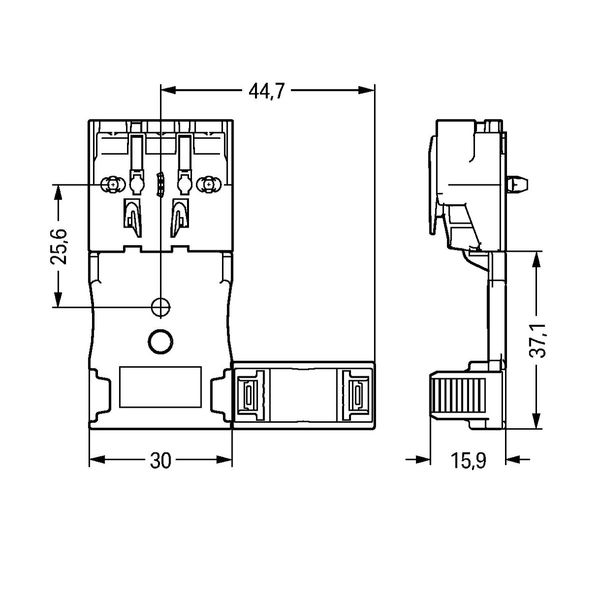 Strain relief plate for 294 Series for multicore cables white image 3