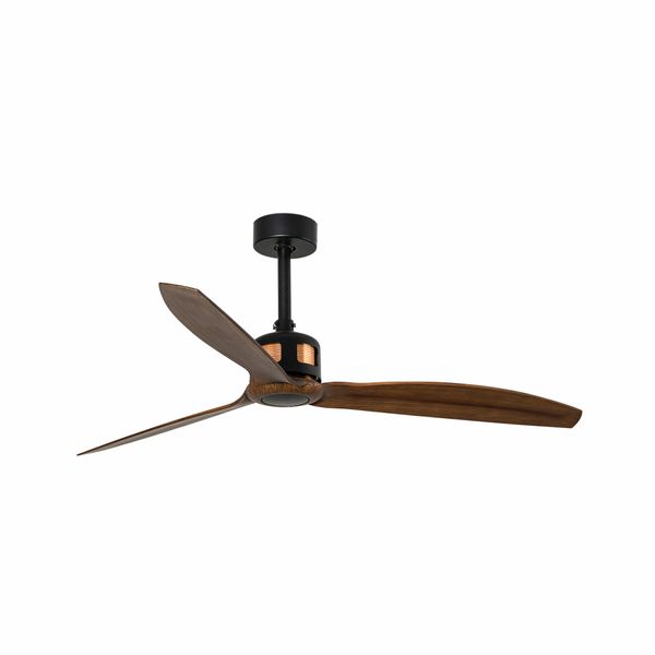 COPPER FAN Ø1280 MM BLACK 3 BLADES WOOD DARK image 1