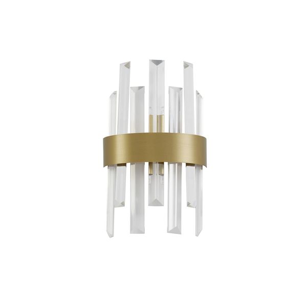 Satin Gold Metal  Clear Crystal (7 pcs)   LED G9 1x5 Watt 230 Volt   IP20 Bulb Excluded  L: 18 W: 9 H: 30 cm image 1