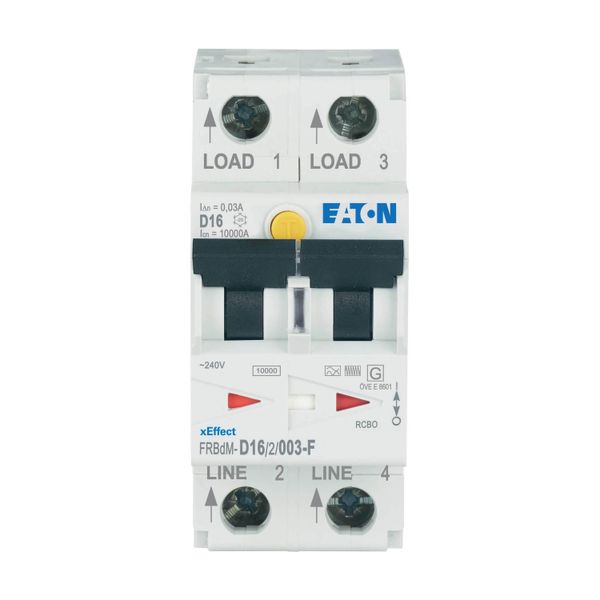 Digital RCD/MCB combination, 16 A, 30 mA, MCB trip characteristic: D, 2p, RCD trip characteristic: F image 4