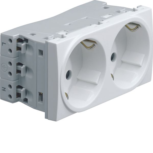 Double socket SCHUKO w. childpro image 1