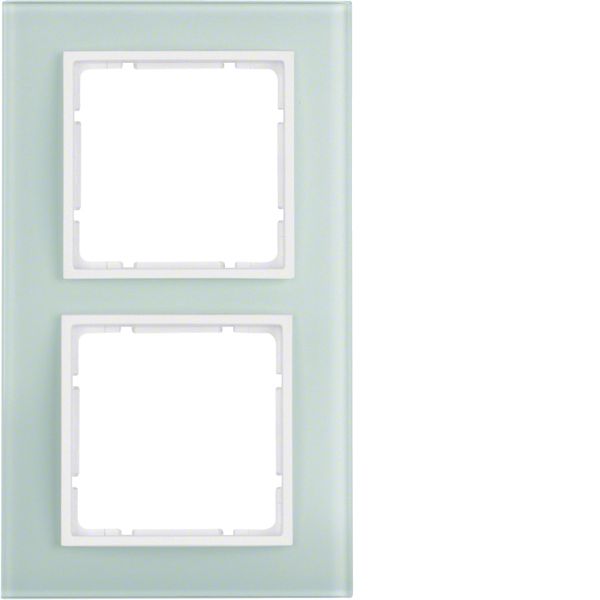 Glass frame 2gang, B.7, p. white/p. white matt image 1