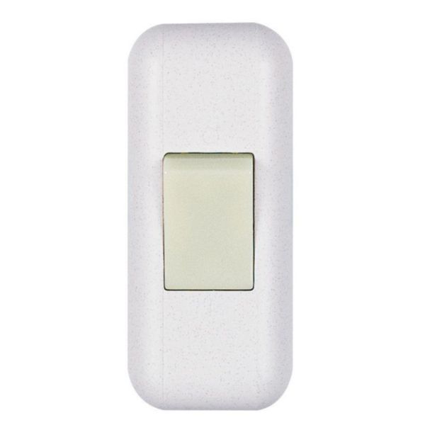 Rocker switch for lamp - illuminated - two-pole - white image 1