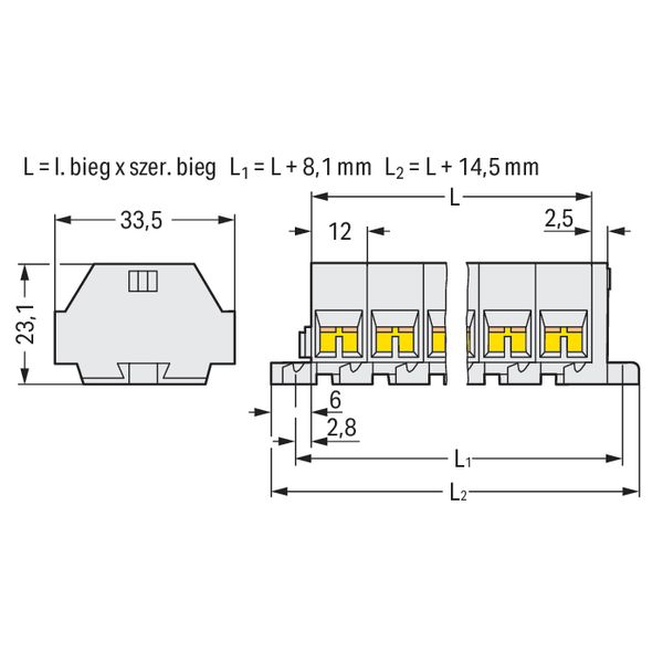 4-conductor terminal strip without push-buttons suitable for Ex e II a image 4