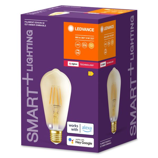 SMART+ Filament Edison Dimmable 6W 824 230V FIL GD E27 image 7