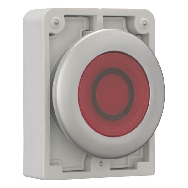 Illuminated pushbutton actuator, RMQ-Titan, Flat, momentary, red, inscribed 0, Metal bezel image 11