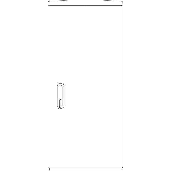 Cable management enclosure 1 door, F4, RAL7032, IP44 image 1