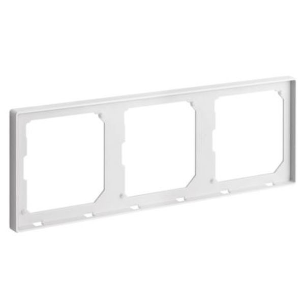 Galion - 3 gangs plate kit support - White image 1