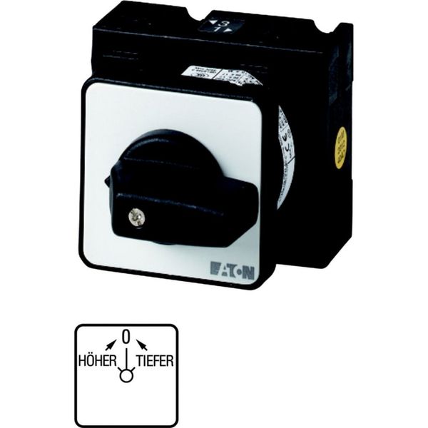 Reversing switches, T3, 32 A, centre mounting, 3 contact unit(s), Contacts: 5, 45 °, maintained, With 0 (Off) position, with spring-return from both d image 1