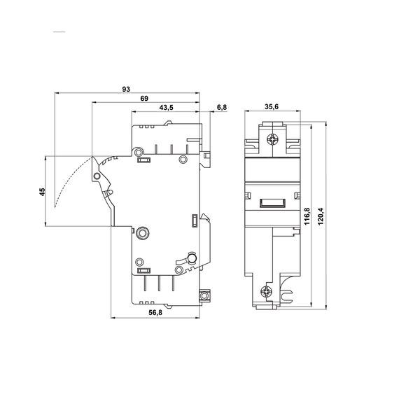 Fuse Carrier 1-pole, 100A, 22x58 image 4