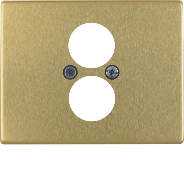 Centre plate for loudspeaker socket outlet, Arsys, gold metal image 1