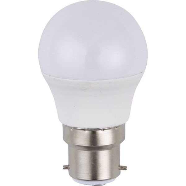 LED Ba22d Ball G45x80 12-60V 250Lm 3W 830 160° DC Opal Non-Dim image 1